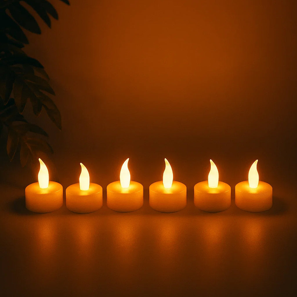 Premium 6 Piece Led Flameless Candle Light Set With Remote Control