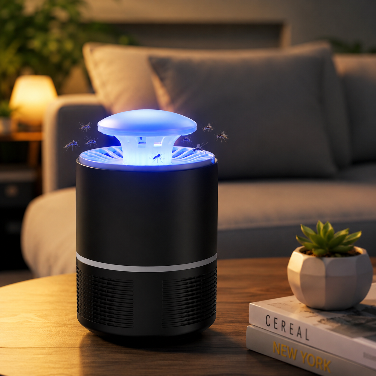 Protect Your Family from Mosquitoes—Without Creams, Smoke or Chemicals - LumiZap USB UV Mosquito Killer Lamp – Effective Bug Zapper for Peaceful Nights
