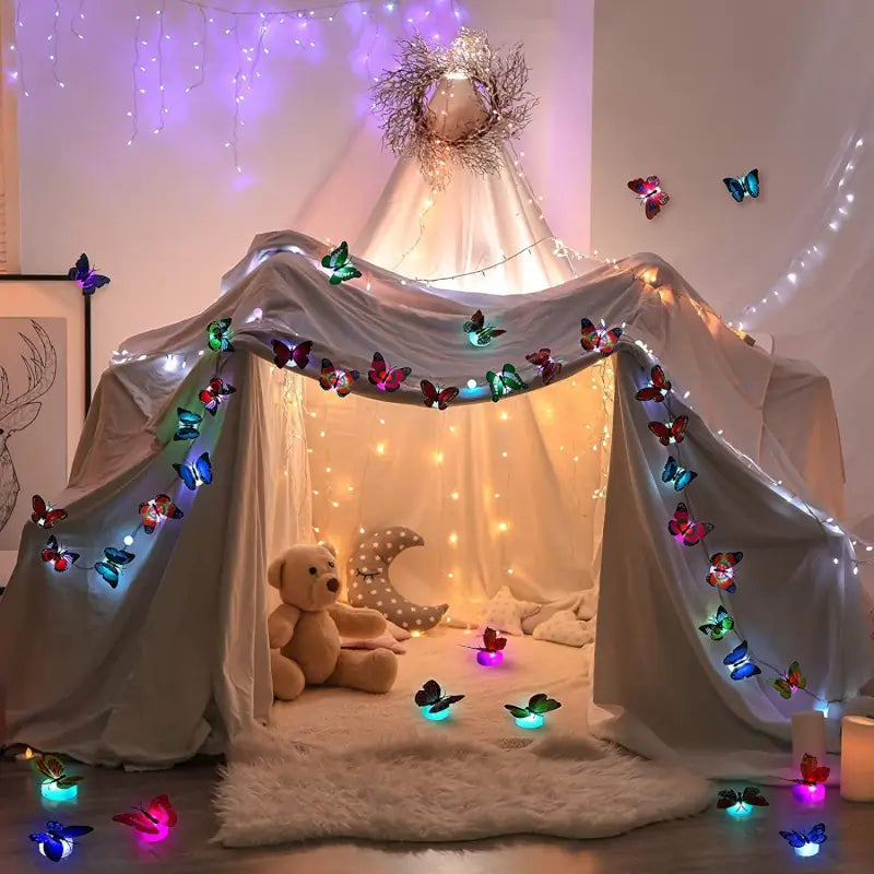 Butterfly 3D Night Lamp – Multicolor Illusion LED Lamp for Bedroom, Drawing Room & Kids