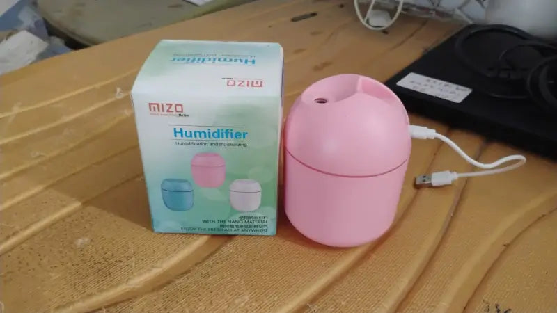 USB Mini Air Humidifier – 250ml Portable Cool Mist with LED Light