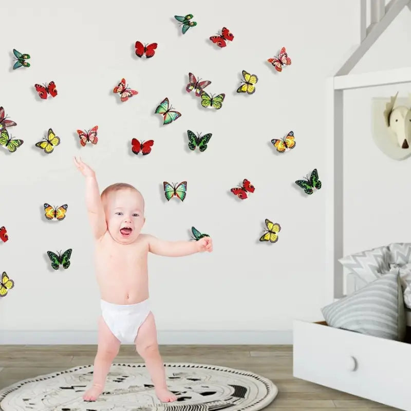 Butterfly 3D Night Lamp – Multicolor Illusion LED Lamp for Bedroom, Drawing Room & Kids
