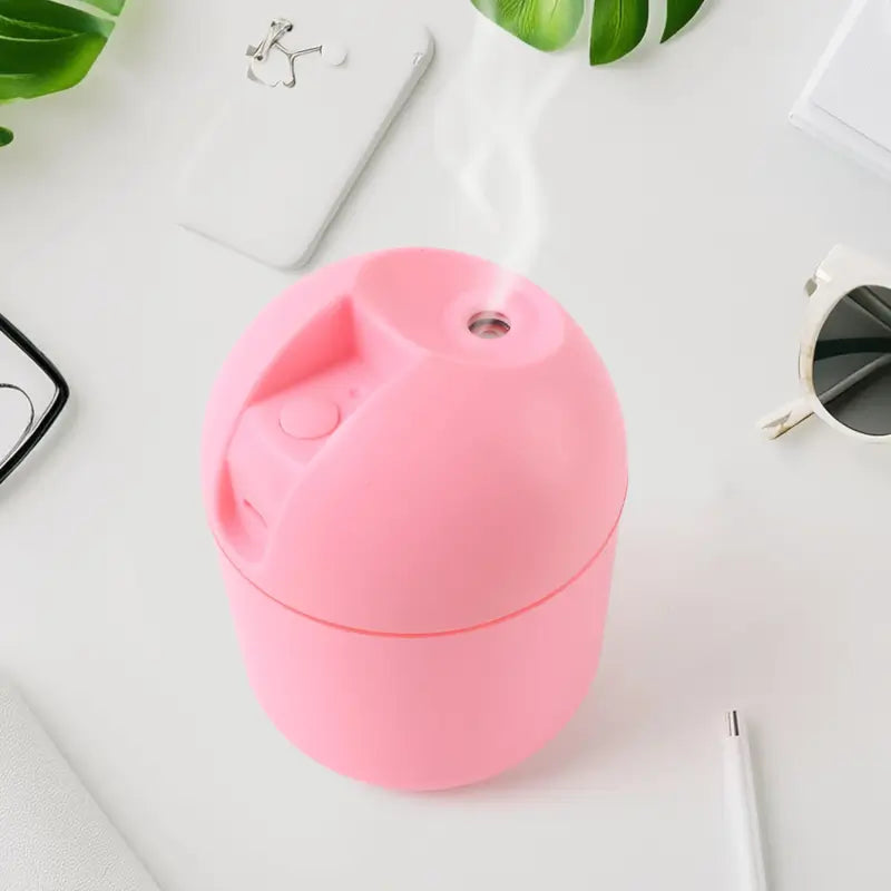 USB Mini Air Humidifier – 250ml Portable Cool Mist with LED Light