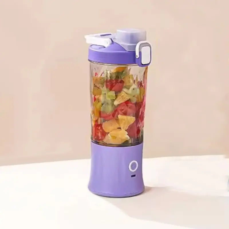 Electric Crusher Juicer With Multicolor Light, 8 Blades (600 ML / Multicolor)