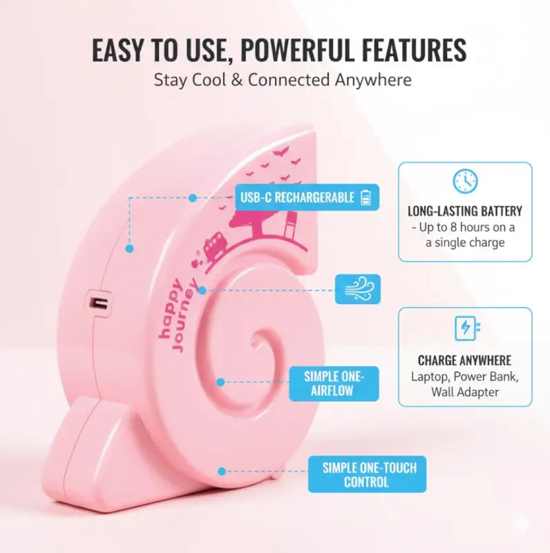 Desktop USB Mini Fan – Cute Bright Color