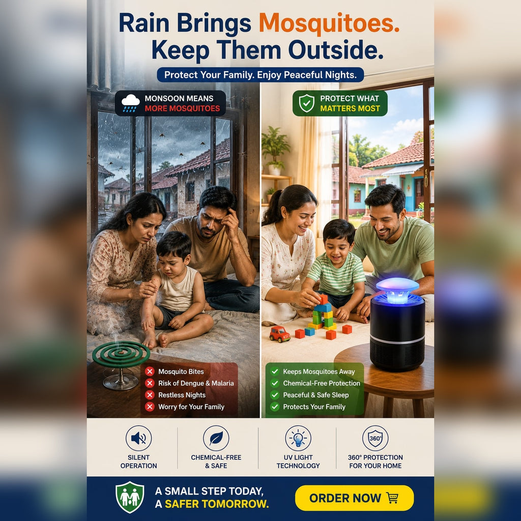Protect Your Family from Mosquitoes—Without Creams, Smoke or Chemicals - LumiZap USB UV Mosquito Killer Lamp – Effective Bug Zapper for Peaceful Nights