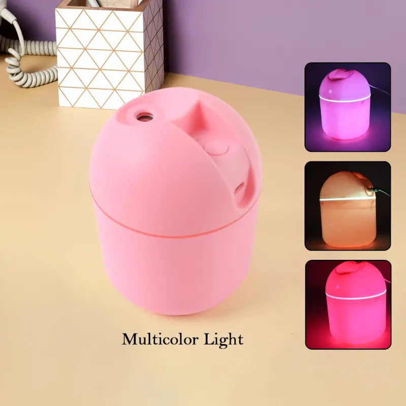 USB Mini Air Humidifier – 250ml Portable Cool Mist with LED Light